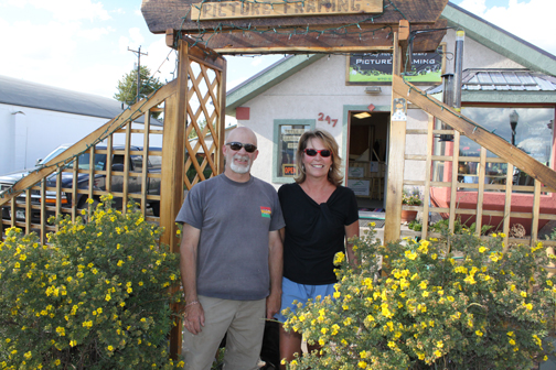 Ed & Lauren In Front Of Shop