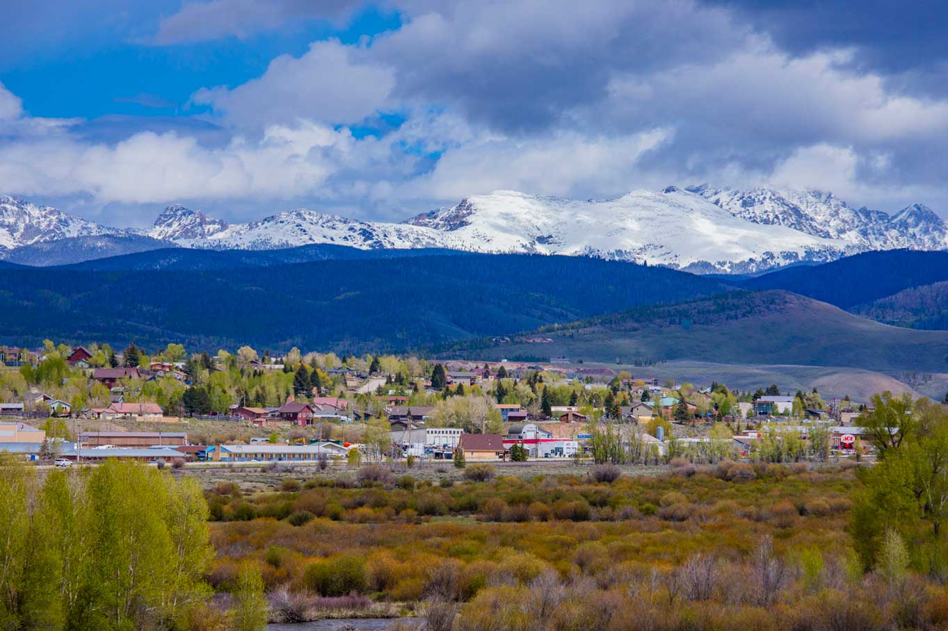 Granby with mountains